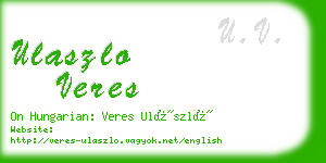 ulaszlo veres business card